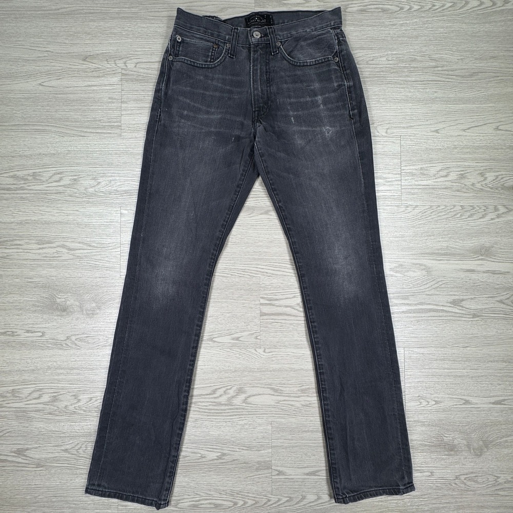 Lucky Brand Mens Jeans 121 Heritage Slim Charcoal Gray 28x32 Handcrafted Denim